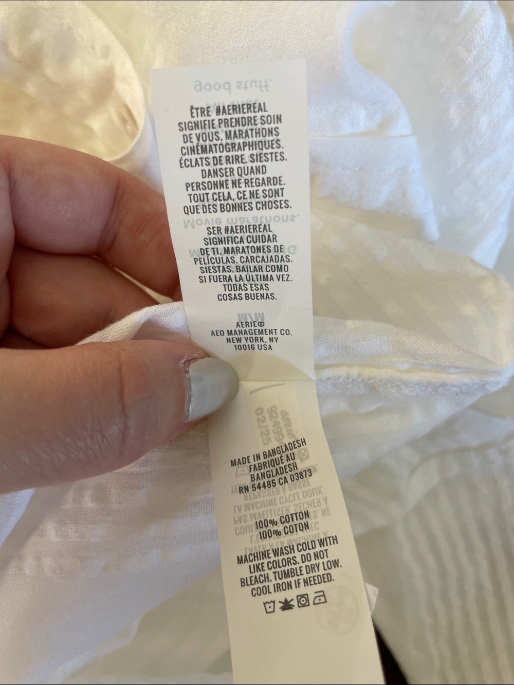 NWT Aerie Seersucker Oversized Cover-Up Button Down Shirt M - Picture 11 of 13
